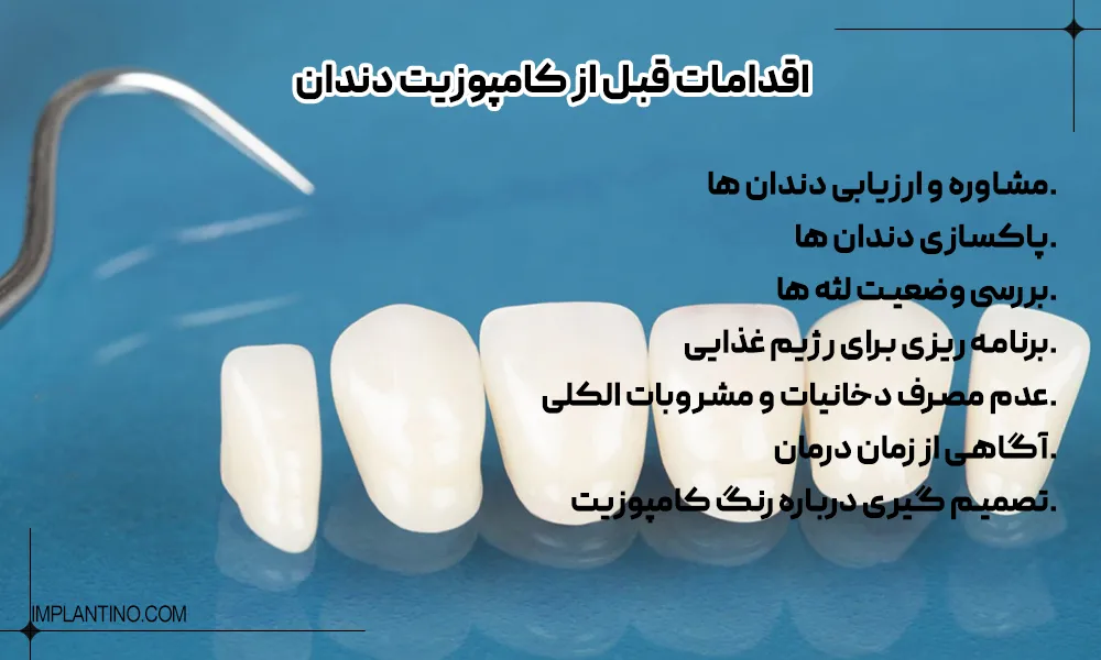 قبل از کامپوزیت دندان چه اقداماتی صورت می گیرد؟